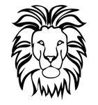 Or Team Mascot Outlined And In Colors Lion Head Lion Head Shield