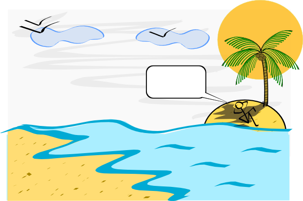 Relaxing Island Scene Clip Art At Clker Com   Vector Clip Art Online    