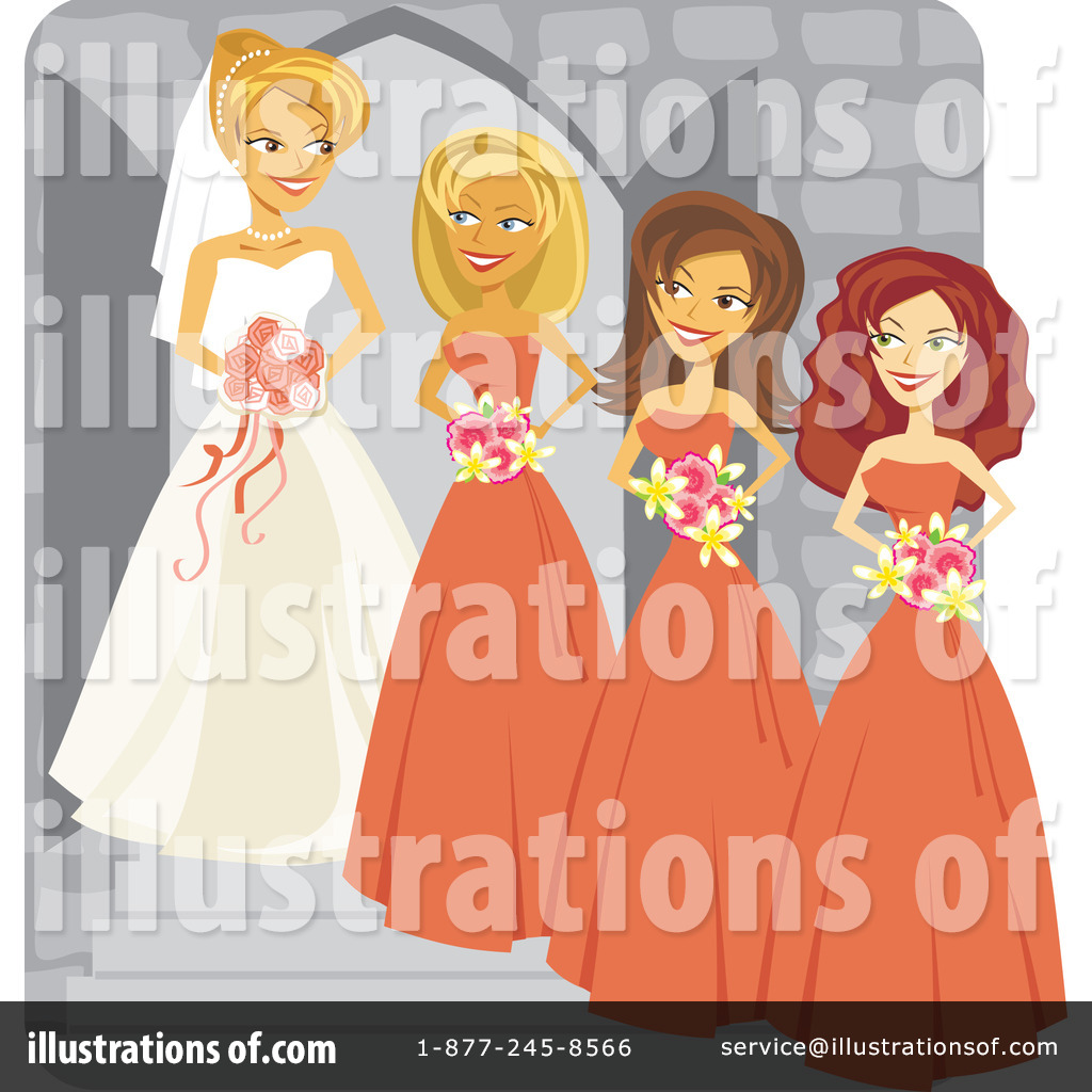 Royalty Free  Rf  Wedding Party Clipart Illustration By Amanda Kate