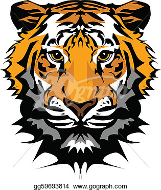 School Mascots Tiger Vector Art   Tiger Head Vector Graphic Mascot