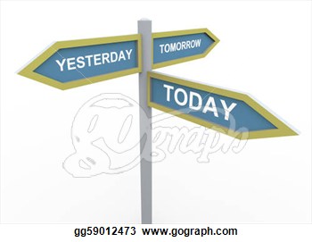 Sign Of Text Tomorrow Yesterday And Today  Clipart Drawing Gg59012473