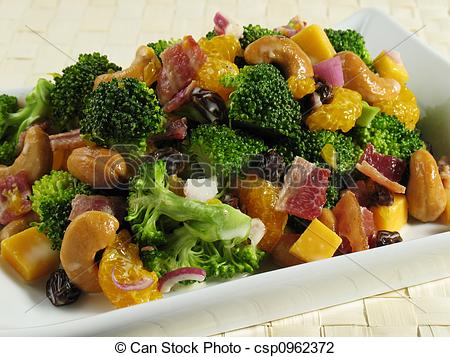Stock Photo Of Broccoli Salad   Broccoli Salad With Bacon Raisins