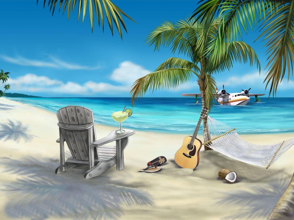 This Animated Beach Desktop Wallpaper Has Everything You Need To Be    