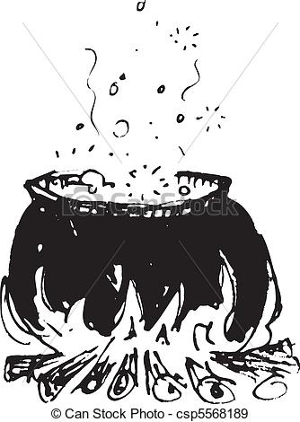 Vector   Cauldron Or Witches Kettle   Stock Illustration Royalty Free