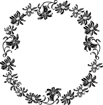 Black And White Flower Border Clipart   Clipart Panda   Free Clipart    
