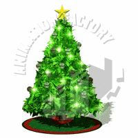 Christmas Tree Lights Flashing Animated Clipart