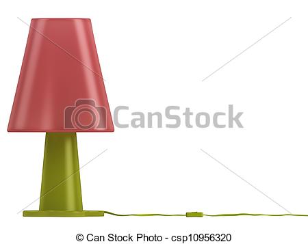 Clip Art Of Modern Green And Pink Lamp   Modern Green Table Lamp With    