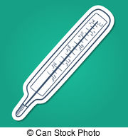 Clipart Vector Graphics  436 Clinical Thermometer Eps Clip Art    