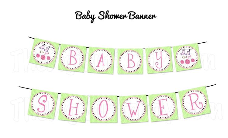 Daisy Baby Girl   Baby Shower Banner