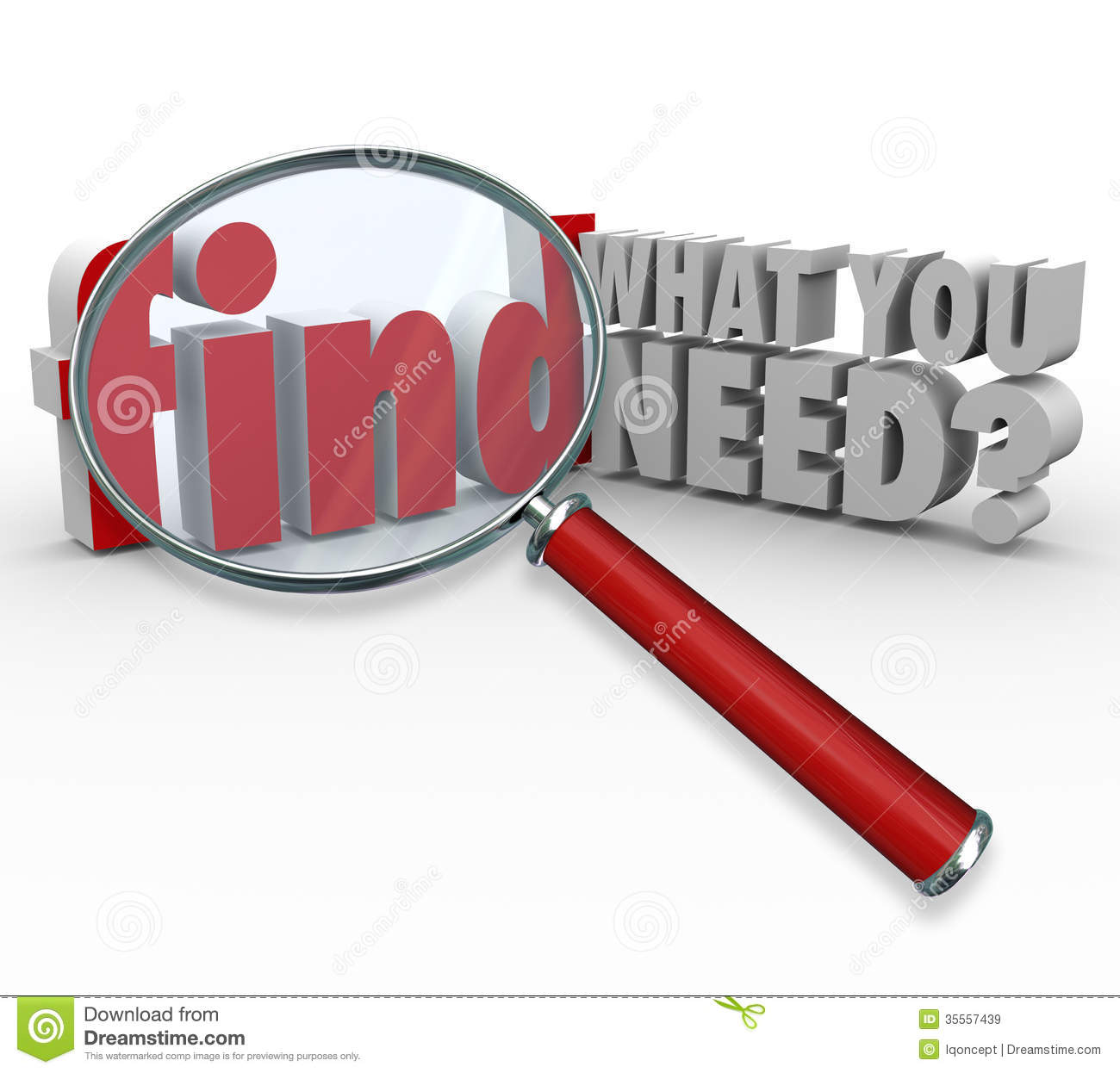 Find What You Need Magnifying Glass Searching For Information Royalty