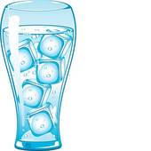 Glass Of Ice Water   Clipart Graphic