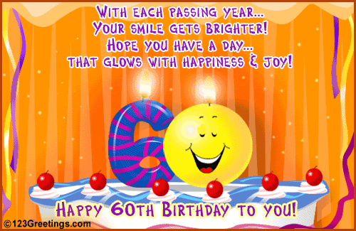 Happy 60th Birthday  Free Milestones Ecards Greeting Cards   123