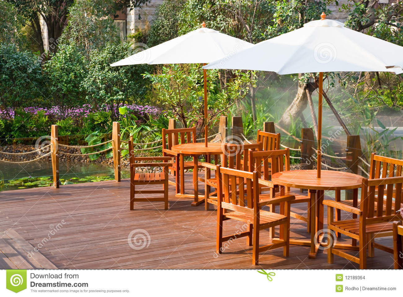 House Patio With Table And Chairs Stock Images   Image  12189364