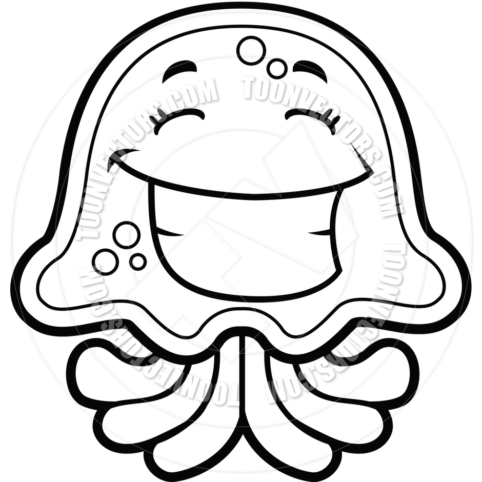 Jellyfish Smiling  Black And   Clipart Panda   Free Clipart Images