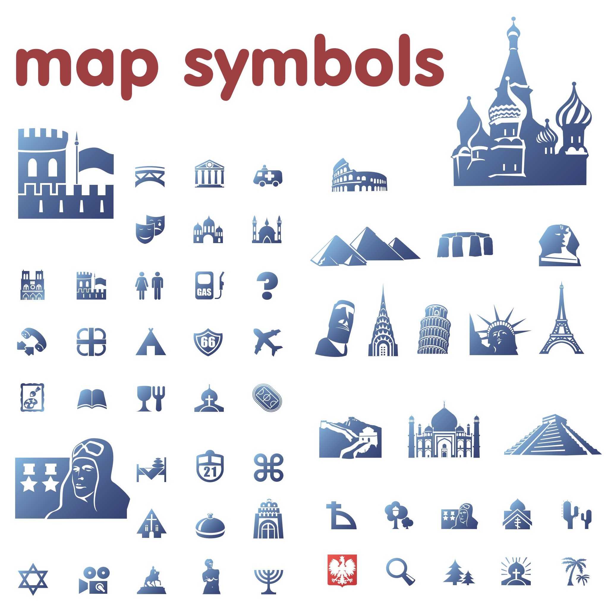 Map Legend Symbols Clipart