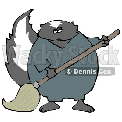 Mopping Up A Mess On A Floor Clipart Illustration   Dennis Cox  13473