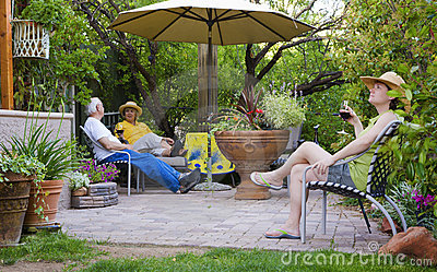 Relaxing In The Garden Stock Images   Image  18035504