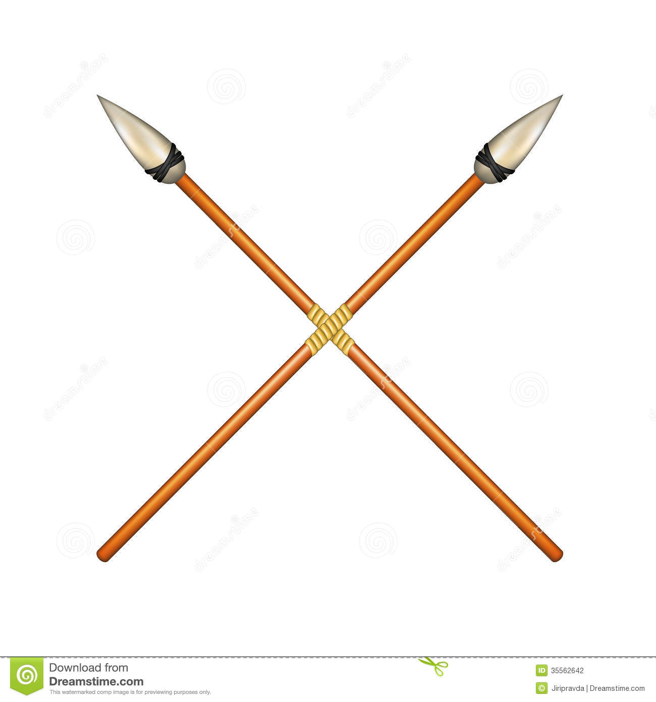 Roman Spear Clipart Two Crossed Ancient Spears