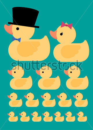 Rubber Duck Family Vector Illustration Stock Vector   Clipart Me