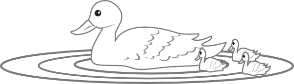 Swimming Duck Family Clip Art At Clker Com   Vector Clip Art Online