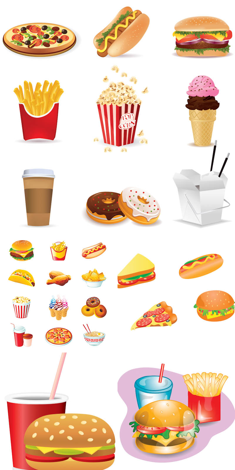 Vector Fast Food Clipart