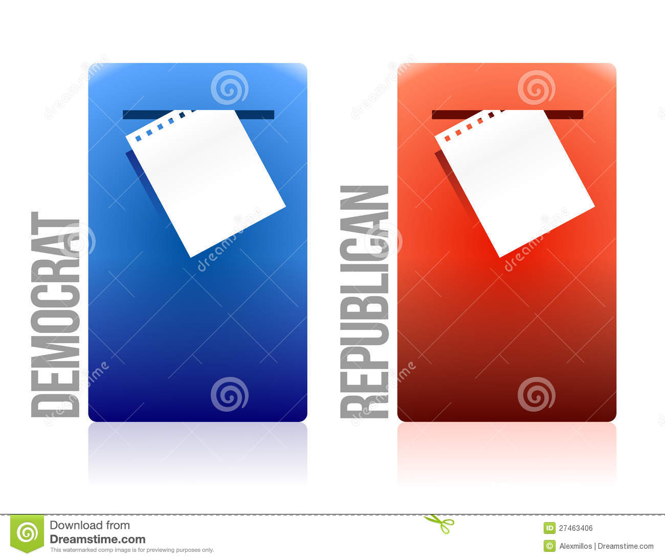 Voting Ballot Democrat And Republican Royalty Free Stock Image   Image