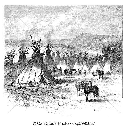 American Indian Village Clipart Native American Village