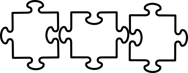 Black And White Jigsaw Clip