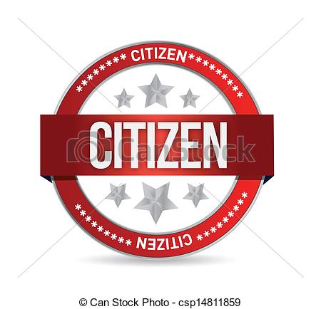 Citizenship Clipart Vector   Citizen Stamp Seal