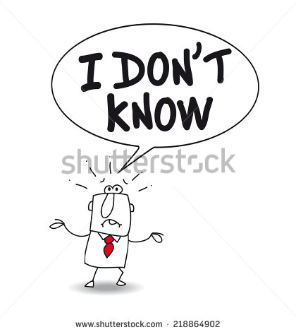 Don T Know  Joe Is Disappointed  He Don T Know   Stock Vector