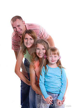 Family Clipart 2 Daughters Happy Family Mother Father Two