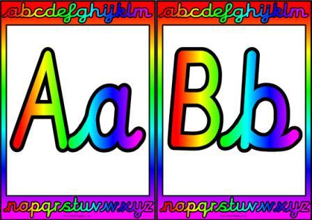 Free Colourful Cursive Alphabet Posters  These Posters Were Created