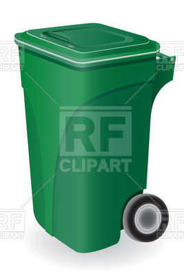 Green Plastic Trash Can With Wheels 24965 Objects Download Royalty    