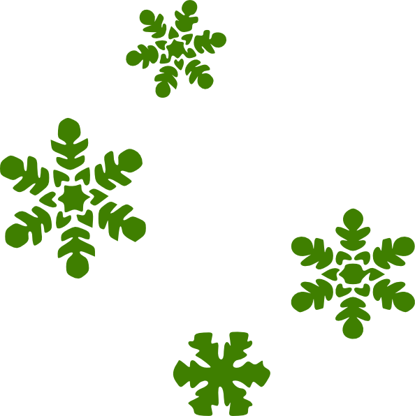 Green Snow Flakes Clip Art   Vector Clip Art Online Royalty Free