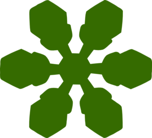 Green Snowflake Clip Art Green Artistic Snowflakes