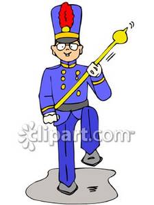 High School Boy In A Marching Band   Leader Of The Band Royalty Free
