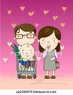 Of A Family Grocery Shopping Trip  U22386979   Search Vector Clipart    