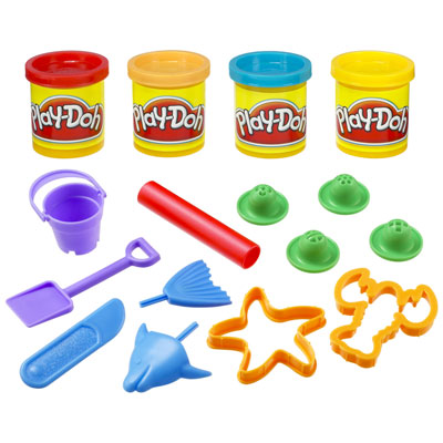 Play Doh Beach Creations Mini Bucket   Tools   Accessories For Ages 3