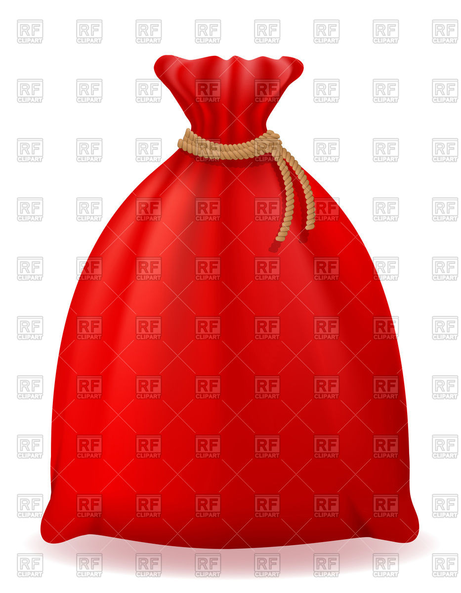 Red Christmas Bag Of Santa Claus 88576 Download Royalty Free Vector