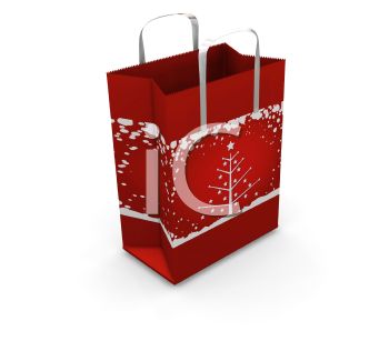 Royalty Free Clipart Image  Red Christmas Gift Bag