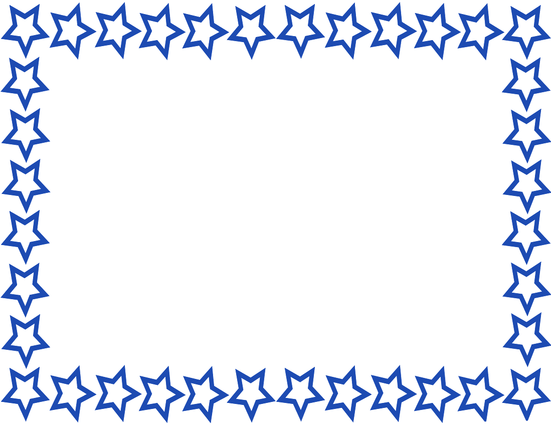 Star Border Page Navy Clipart