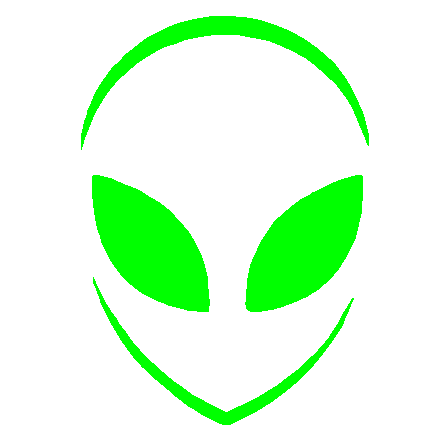 Alien Face Outline Decal   Custom Wall Graphics
