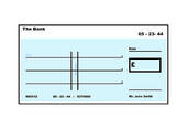 Blank English Cheque   Clipart Graphic