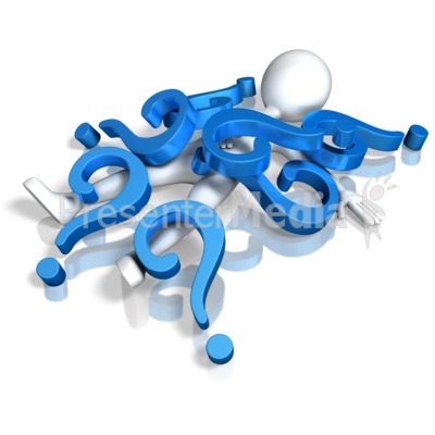 Buried In Questions Presentation Clipart