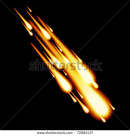 Burning Meteor In The Night Sky Stock Photo 72881137   Shutterstock