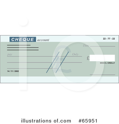 Cheque Clipart  65951   Illustration By Prawny