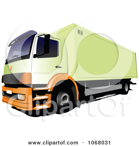 Clipart Logistics Big Rig Truck 3   Royalty Free Vector Illustration