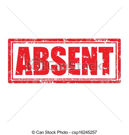 Clipart Vector Of Absent Stamp   Grunge Rubber Stamp With Word Absent