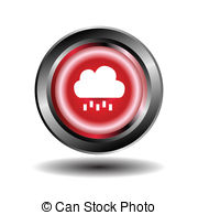 Cloud And Rain Icon Button Vector Illustration