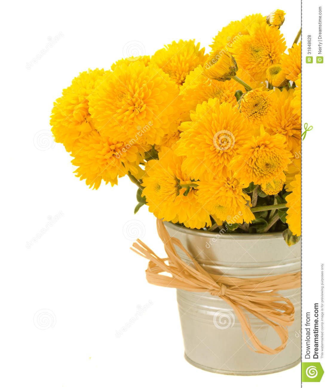 Fall Mums Clip Art Bouquet Of Yellow Mums In Pot